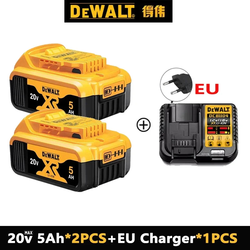 Original Dewalt 20V Battery, dewalt 2AH/5AH/6AH Rechargeable Lithium-Ion Battery, Dewalt DCB206 Power Tool Replacement Battery.
