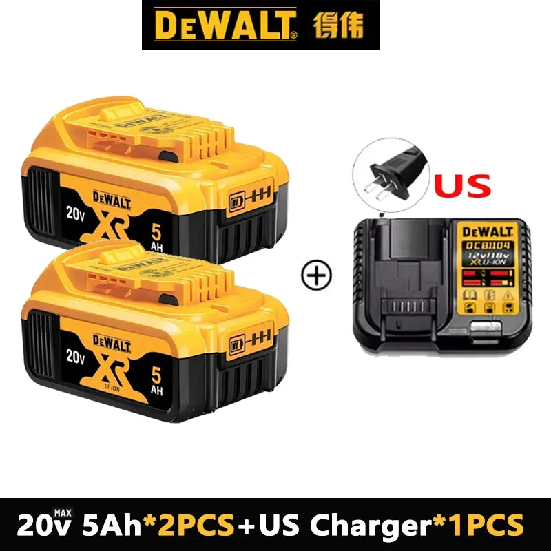 Original Dewalt 20V Battery, dewalt 2AH/5AH/6AH Rechargeable Lithium-Ion Battery, Dewalt DCB206 Power Tool Replacement Battery.