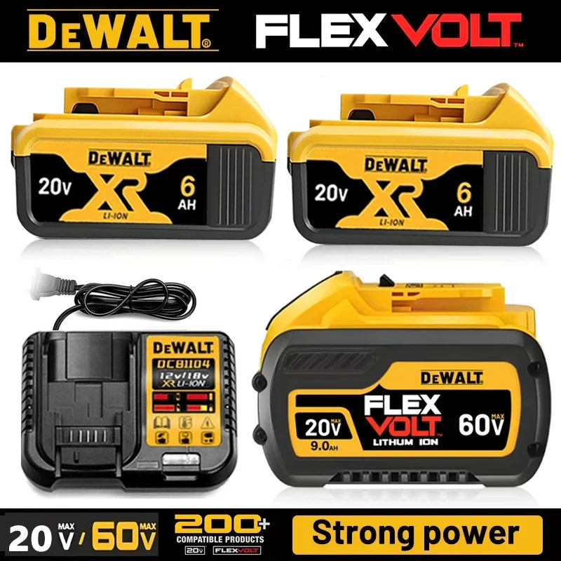 Original Dewalt 20V Battery, dewalt 2AH/5AH/6AH Rechargeable Lithium-Ion Battery, Dewalt DCB206 Power Tool Replacement Battery.