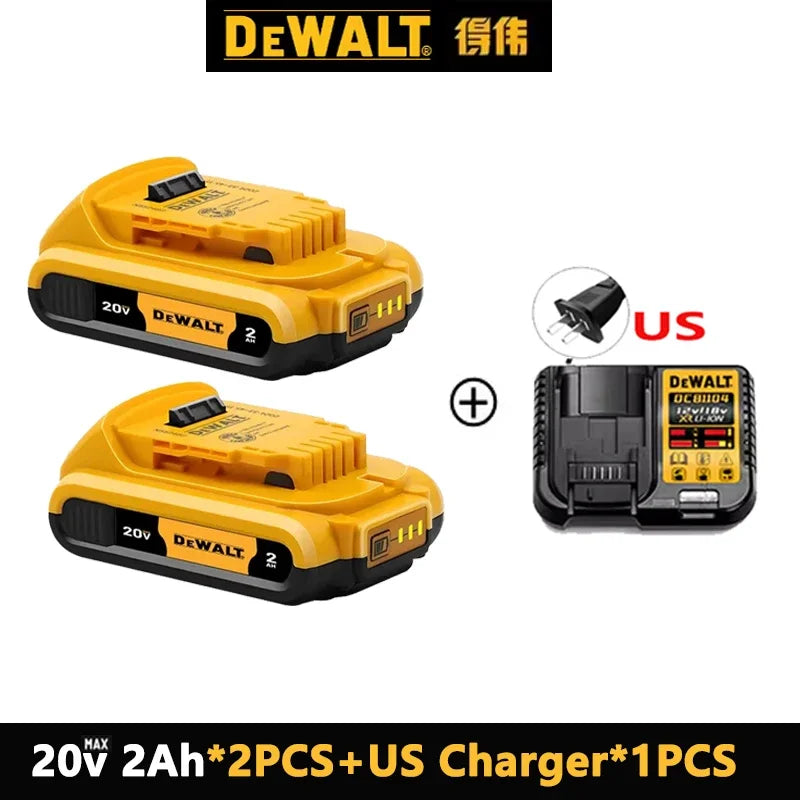 Original Dewalt 20V Battery, dewalt 2AH/5AH/6AH Rechargeable Lithium-Ion Battery, Dewalt DCB206 Power Tool Replacement Battery.