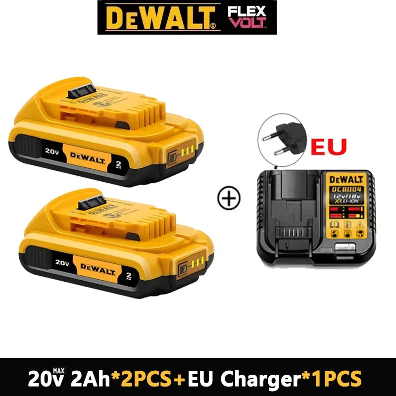 Original Dewalt 20V Battery, dewalt 2AH/5AH/6AH Rechargeable Lithium-Ion Battery, Dewalt DCB206 Power Tool Replacement Battery.