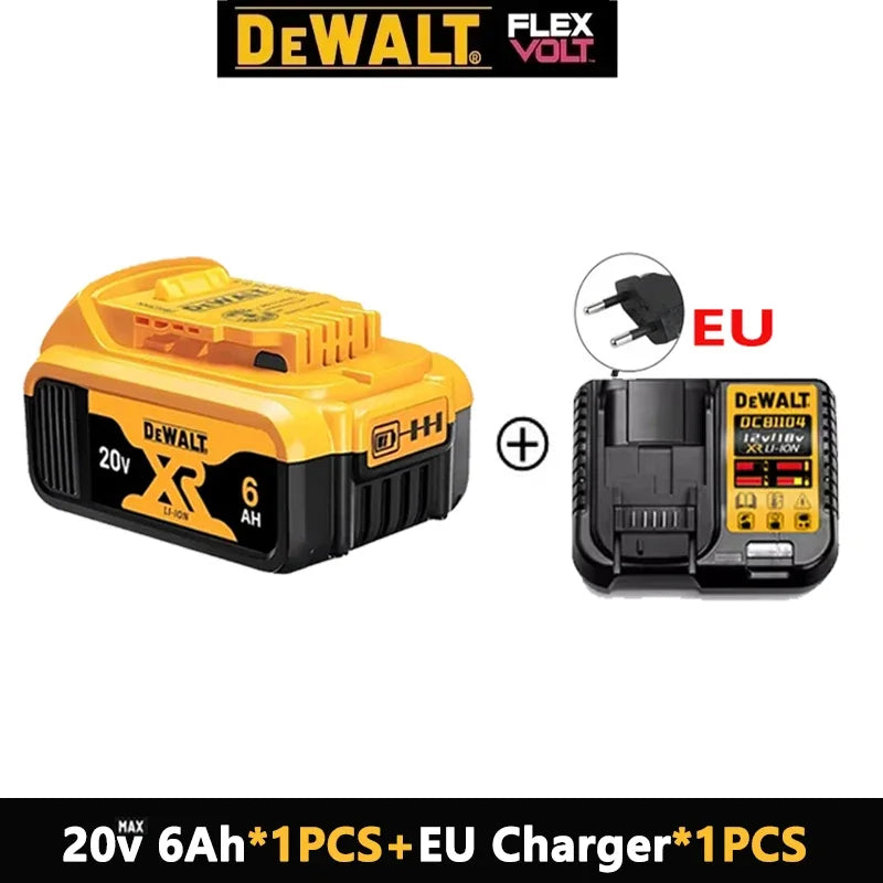Original Dewalt 20V Battery, dewalt 2AH/5AH/6AH Rechargeable Lithium-Ion Battery, Dewalt DCB206 Power Tool Replacement Battery.
