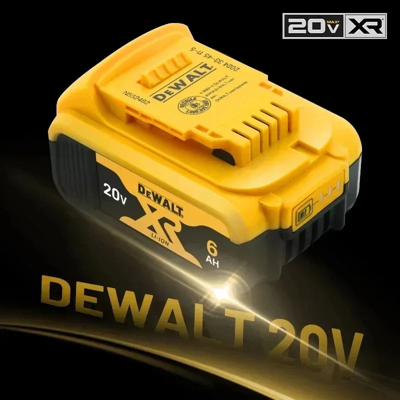 Original Dewalt 20V Battery, dewalt 2AH/5AH/6AH Rechargeable Lithium-Ion Battery, Dewalt DCB206 Power Tool Replacement Battery.