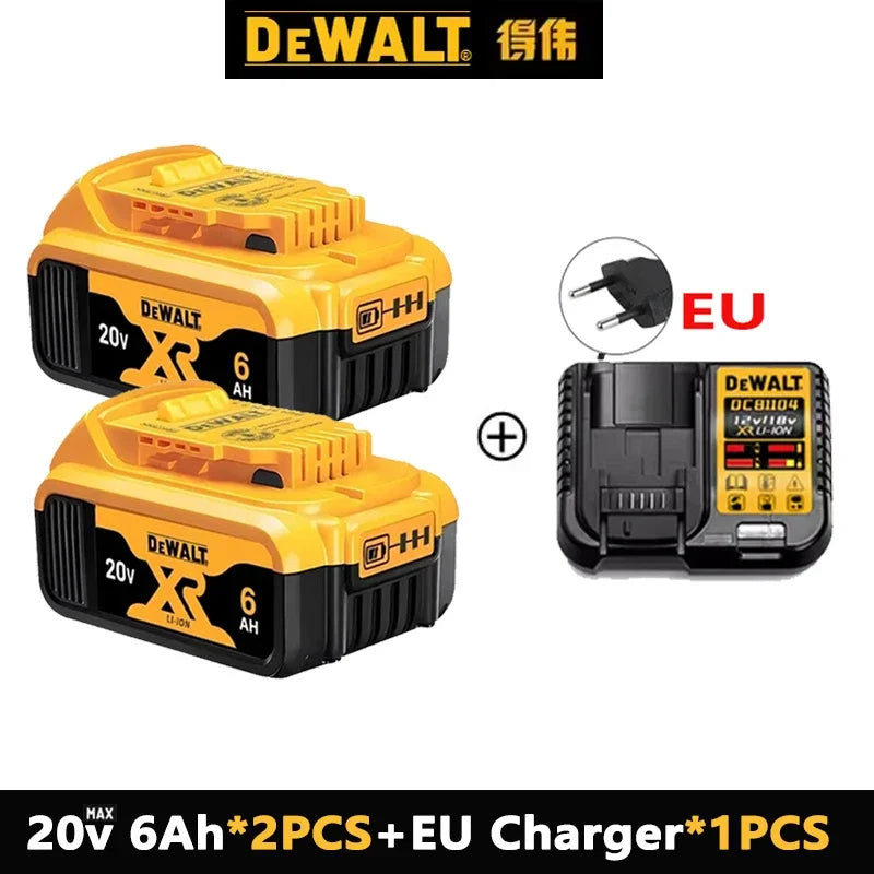 Original Dewalt 20V Battery, dewalt 2AH/5AH/6AH Rechargeable Lithium-Ion Battery, Dewalt DCB206 Power Tool Replacement Battery.