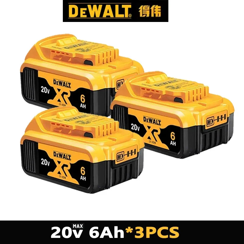 Original Dewalt 20V Battery, dewalt 2AH/5AH/6AH Rechargeable Lithium-Ion Battery, Dewalt DCB206 Power Tool Replacement Battery.